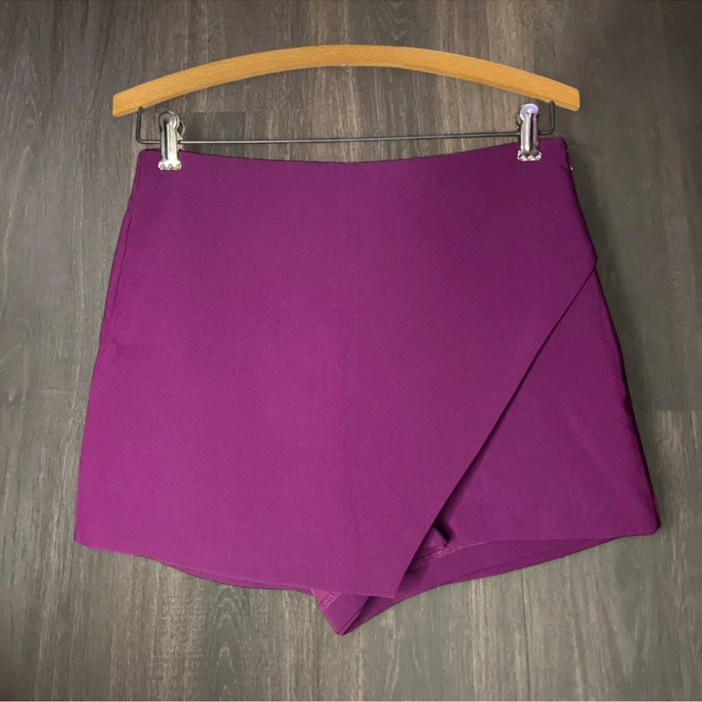 Endless Rose Skort Size Small Purple Wrap Front Mini Skirt‎ Shorts
